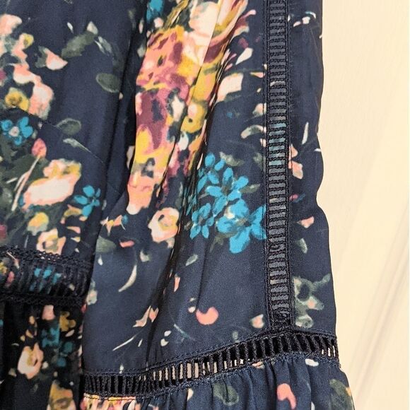 Mexx Blue floral boho dress size 2 @Y - Picture 5 of 12